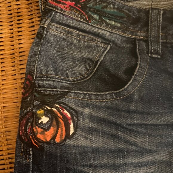 🤗182-You Are Creative 💖Vintage Handpainted Jeans - Picture 10 of 11